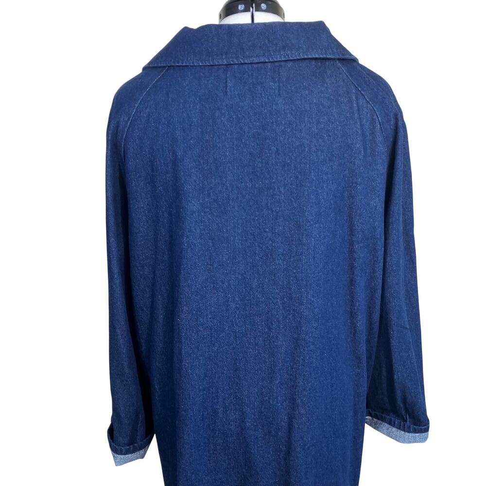 STATE the Label Dark Wash Denim Potter’s Coat Sz Large 100% Cotton - Picture 7 of 16